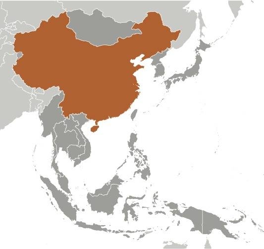 China Locator Map