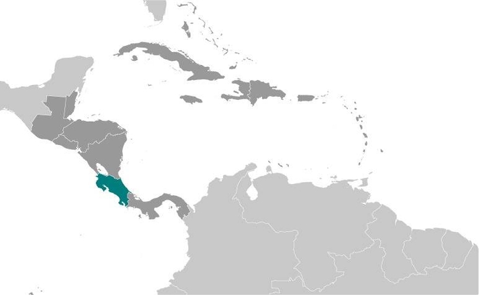 Costa Rica Locator Map