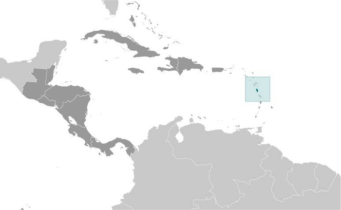 Dominica Locator Map