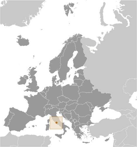 Vatican City State Locator Map